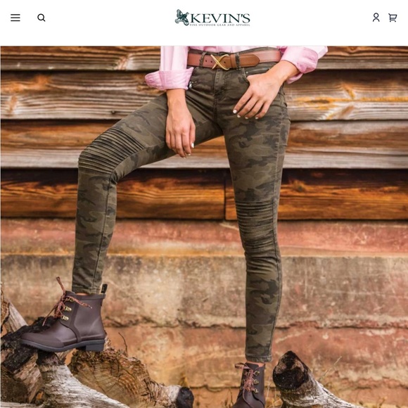 Kevins Plantation Collection Denim - Kevin's Plantation Collection Huntress Mid-Rise Field Pant, Camo, Sz 27
